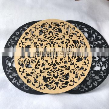 New design 38cm diameter felt place mat and eco-friendly feature dining table mat for restaurant