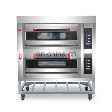 Commercial use automatic gas oven double layer bakery oven with CE