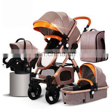 New 2020 Baby Stroller 4 In 1 For 0-3 Years Baby Prams With Removable