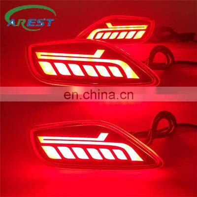 Carest 2PCS Car LED Reflector Tail Light Rear Bumper Light Rear Fog Lamp Brake Light For Kia Seltos 2019 2020 2021