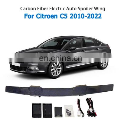 Large Inventory Gloss Carbon Fiber ABS Brake Light Electric Car Spoiler Rear Trunk Spoiler For Citroen C5 2010-2022