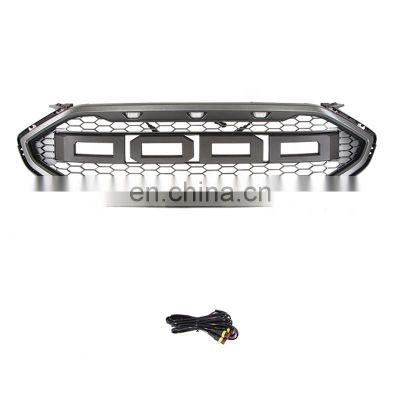 3pcs led light grill honeycomb grille custom made front grille fit for ford edge 2019