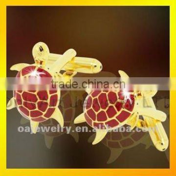 hot selling gold plating tortoise cufflinks , animal cufflink
