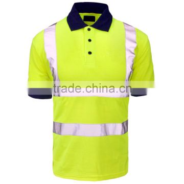 high visibility short sleeve reflective workwear t shirts