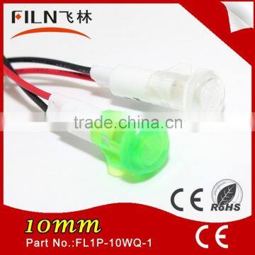 Plastic 8mm With Wire White 110v pilot lamp For Electric heating furnace