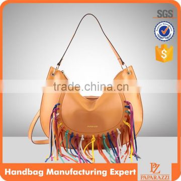 5123 Factory wholesale fringe colorful fashionable ladies handbags latest PU women bag design.