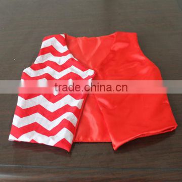 wholesale cotton red and white vest for baby children fashion chevron vest