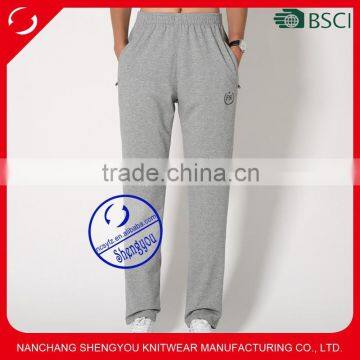 2015 custom mens sport jogger pants grey color wholesale sweatpants