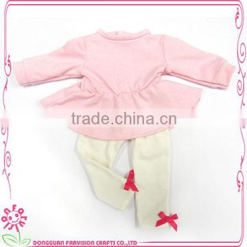 OEM 18 inch pretty pink doll cloth with white pants for sale .