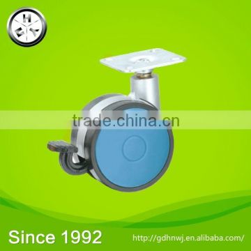 With ISO certificate Swivel top plate PA furniture screw plate casters with brake(FC4111A)