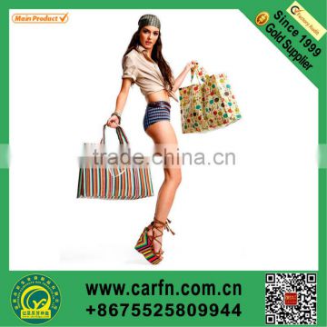 Eco friendly PVC Shopping bag,PVC shopping bag with T/C lining