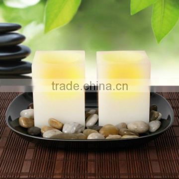 Square Flameless LED Candle Light Pillar Paraffin Wax