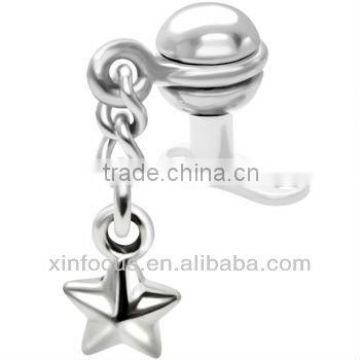 Surgical Steel Dangling Star Dermal Anchor Top body piercing accessories