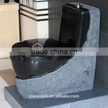 Shanxi black granite stone cistern toilet