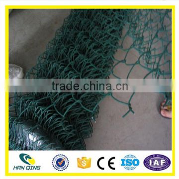 Green PVC Coated Chain link fence used for school guard