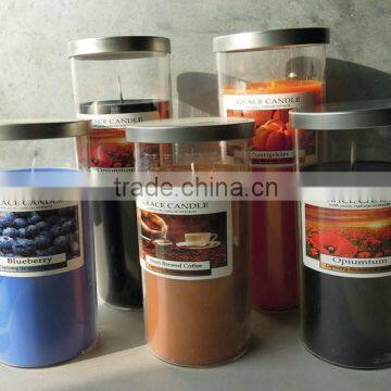colorful candle with candle holder for wedding party or house decoration