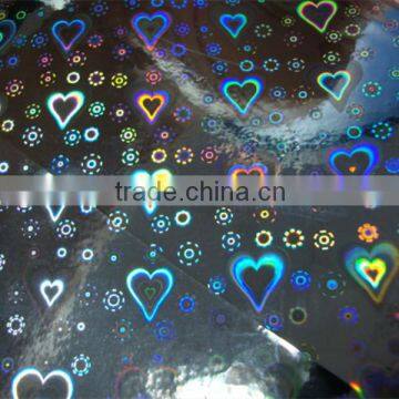 Hottest Sale Heart Patterns Laser Film For Packaging