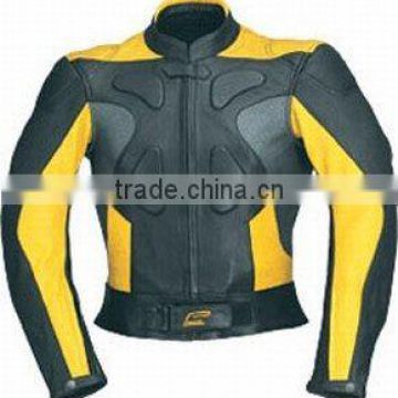DL-1203 Leather Motorbike Jacket , Leather Racer Wears , Sports Jacket
