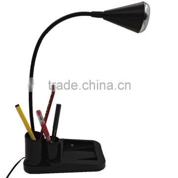 Modern LED table lamp made with black color for indoor decoration