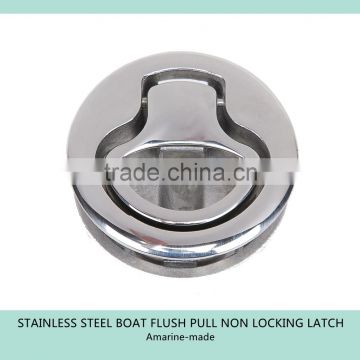 STAINLESS STEEL BOAT FLUSH PULL NON LOCKING LATCH