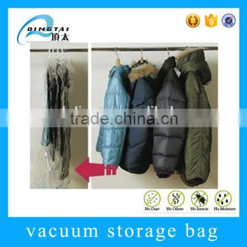 design printing / size plastic hanging vacuum seal bag for clothing