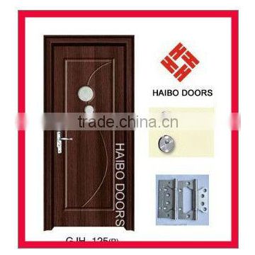 2015 NEW design MDF PVC coated wood glass door