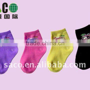 colorful children socks with printing logo
