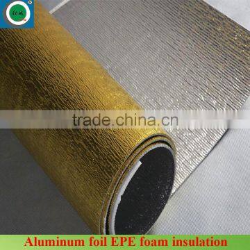 Gold color waterproof laminate flooring foam with aluminum film underlay