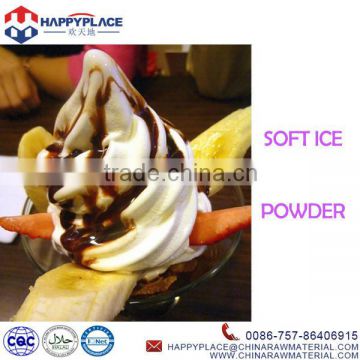 Popular Summer Dessert Soft Ice Cream with Fruits and Chocolate Sauce