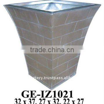 AAG Galvanized zinc vase,Galvanized zinc watering can , Zinc Pot Planter, zinc planter for gardening and household