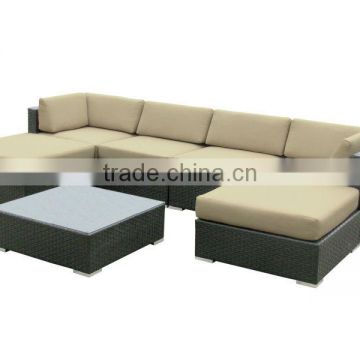 outdoor artificial gray rattan wicker furniture sofa set