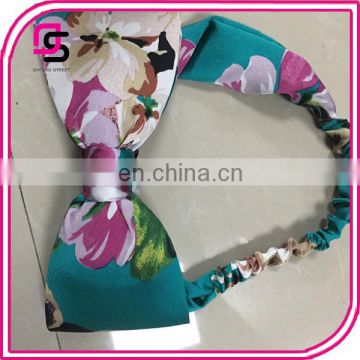 2017 fahsion butterfly printed headband hair accessories ropes clisp