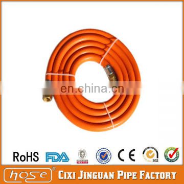 Hot sale! 6 mm ,10 Bar Orange PVC LPG Oven Gas Hose Connection with Quick Fittings,Flexible Natural Gas Hose for Stove
