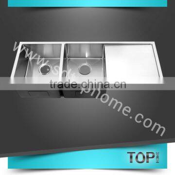 TH-TR11646D stainless steel handmade sink with cUPC radious corner double bowls topmount sink kitchen sink