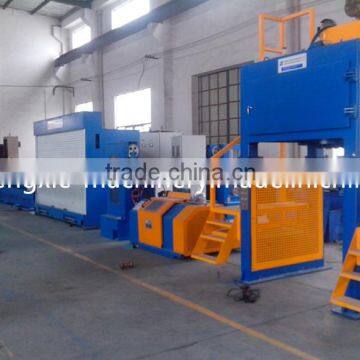 Machine for copper wire drawing anf online annealing