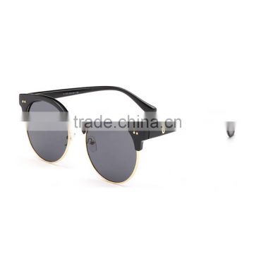 semi-Rimless retro frame design sunglasses