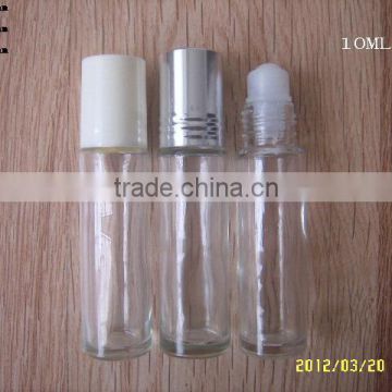 10ml clear glass roll on bottle with plastic roller