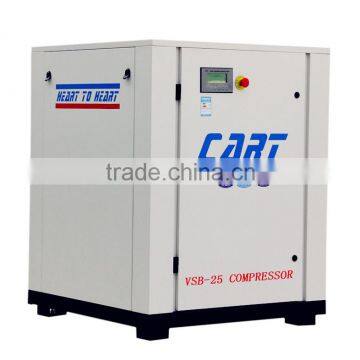 3.3-2.2m3/min 18.5kW 25HP China screw air compressor(variable frenquency&belt driven)