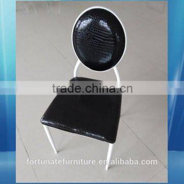 white metal legs dining chair leather