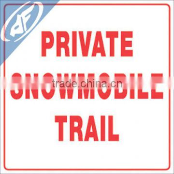 dingfei Signs White Plastic 12" Private Trail Reflective Sign