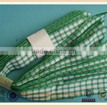 Hot sale green double face plaid ribbon
