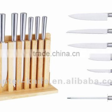 Stainless Steel Knife Set -9Pcs With Wooden Block