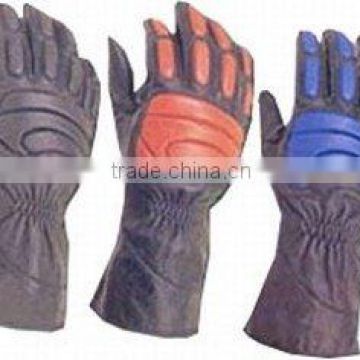 DL-1498 genuine leather motorbike gloves