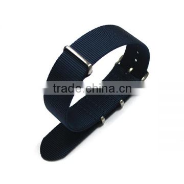 Navy blue 1 piece custom nylon watch strap band