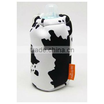 new With funky black-and-white cow motif sprouts Bottle Cover