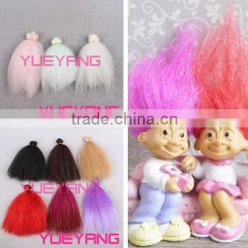 Colorful Long Curly Doll Hair Extension with Length 15cm