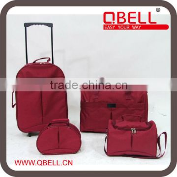 New 4pcs Promotion Luggage Trolley with bag 600d material,2 wheel