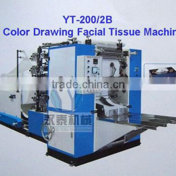 YT-200/2B 2 Color Drawing Facial Tissue Machine.