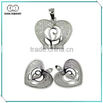 Heart with rose jewelry suppliers china