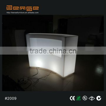 Hot LED crescent bar counter with E27 bulb/ LED Furniture with E27 Lamp